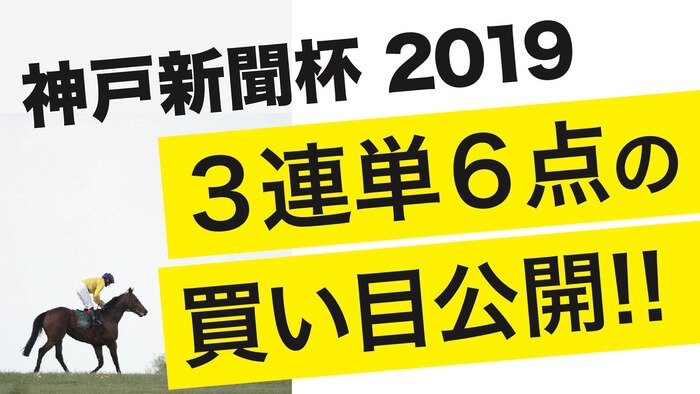 神戸新聞杯 2019【予想/データ】指定買い目無料公開！３連単６点で勝つ！